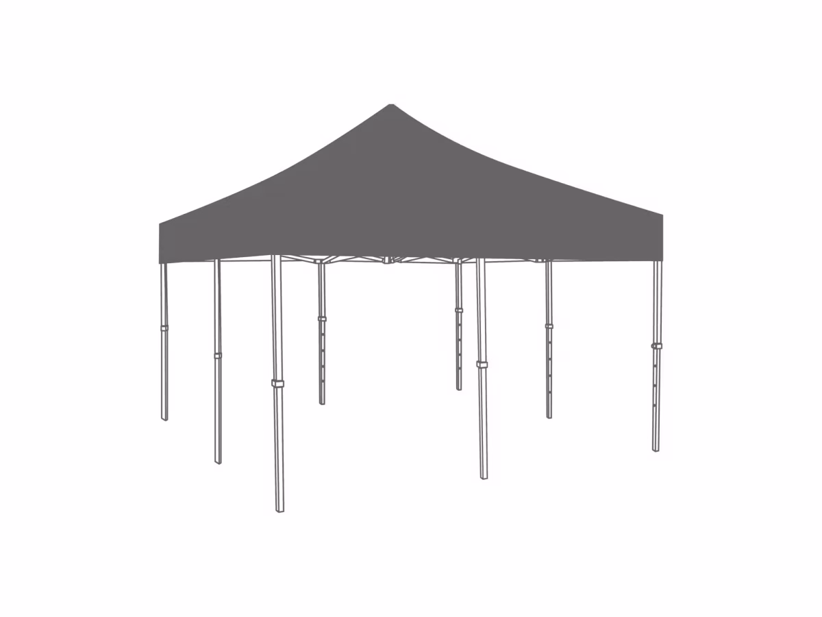 Faltzelt-Dachplane – 5 x 5 m – Polyester