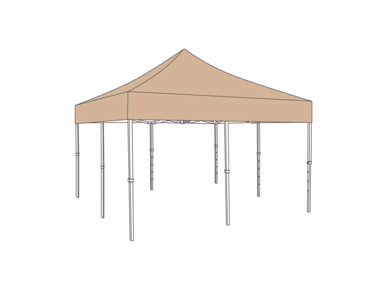 Vouwent Dakzeil - 5 x 5m - PVC