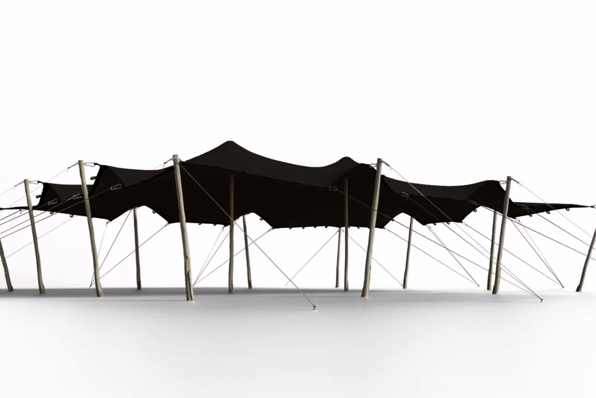TRIFLEXX STRETCHTENT ZEIL (560 G/M²) MET LUSSEN - 10 X 10.5 M - Afbeelding 5