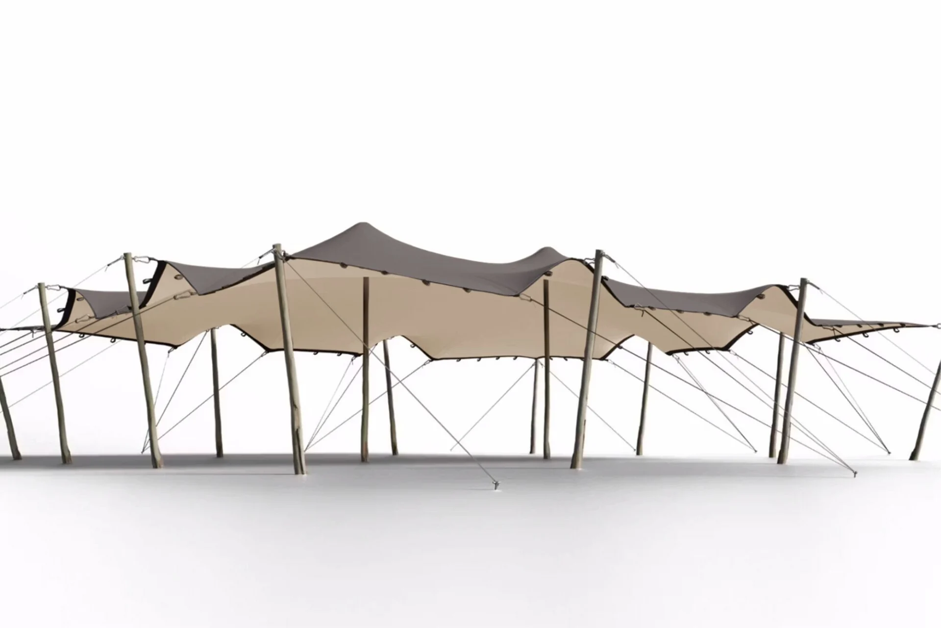 TRIFLEXX STRETCHTENT ZEIL (560 G/M²) MET LUSSEN - 10 X 10.5 M - Afbeelding 6