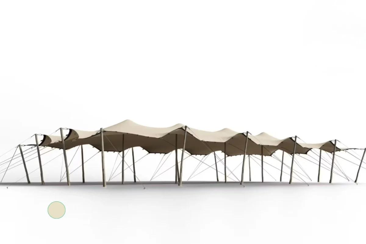 HIFLEXX-STRETCHZELT-PLANE (740 g/m²) MIT SCHLAUFEN – 10 x 15 m
