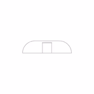 Dubbele Stertent StellarLite brede zijwand - deur - 8 m - polyester Wit