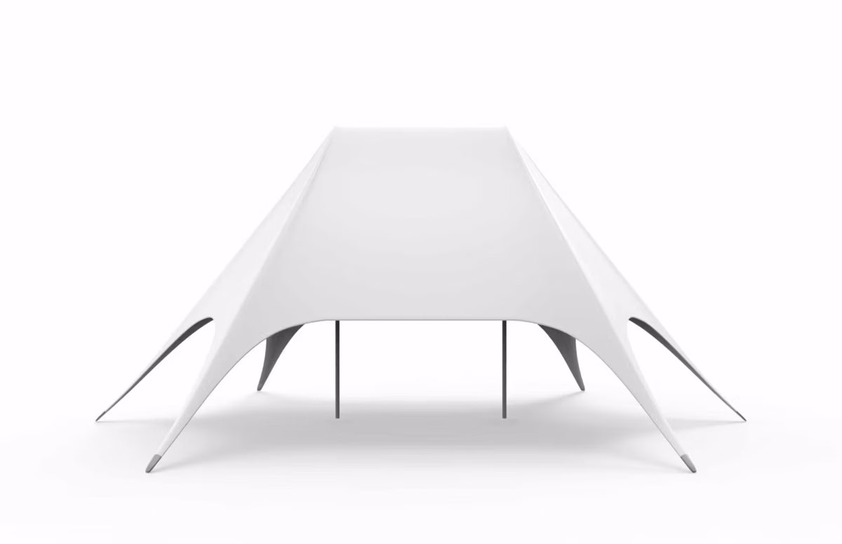 Dubbele Stertent StellarLite dak - 8 x 13 m - Met meettouw