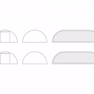 Dubbele Stertent StellarLite zijwandenset - 8 x 13 m - polyester wit