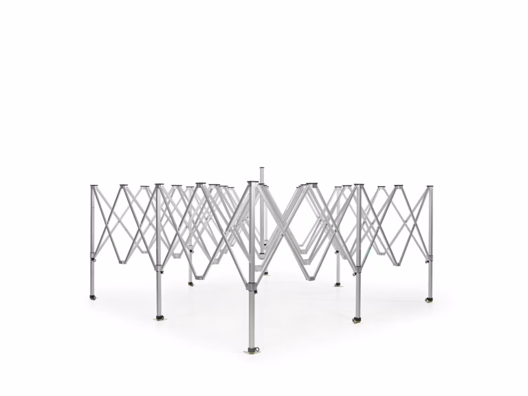 Vouwtent AluForce Flexxum Marketbase Aluminium frame - 5 x 5m - Wanddikte frame 2,5 mm - 5 jaar garantie