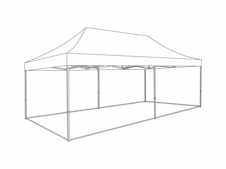 Aluminium grondframe voor vouwtent 2.5x5 m