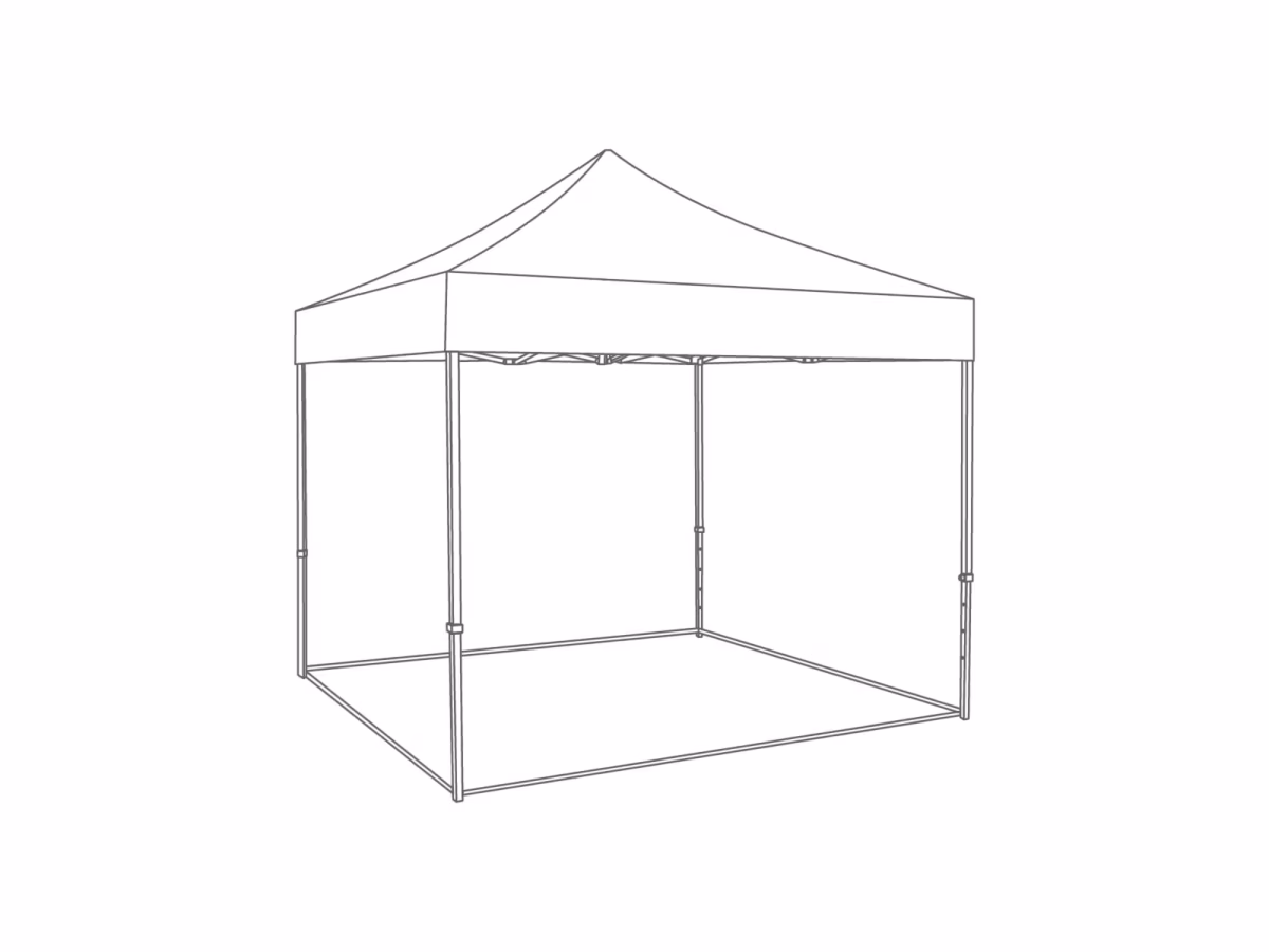 Aluminium grondframe voor vouwtent 3x4.5 m