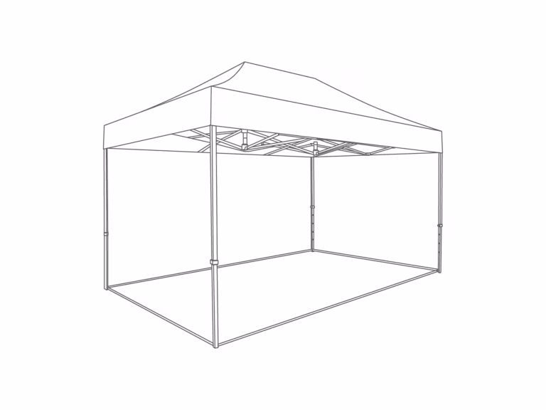 Aluminium grondframe voor vouwtent 4x6 m