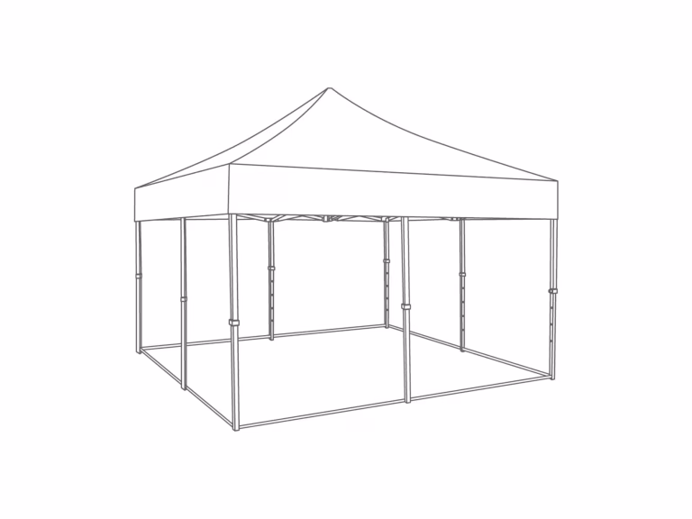 Aluminium-Bodenrahmen – Faltzelt 5 x 5 m
