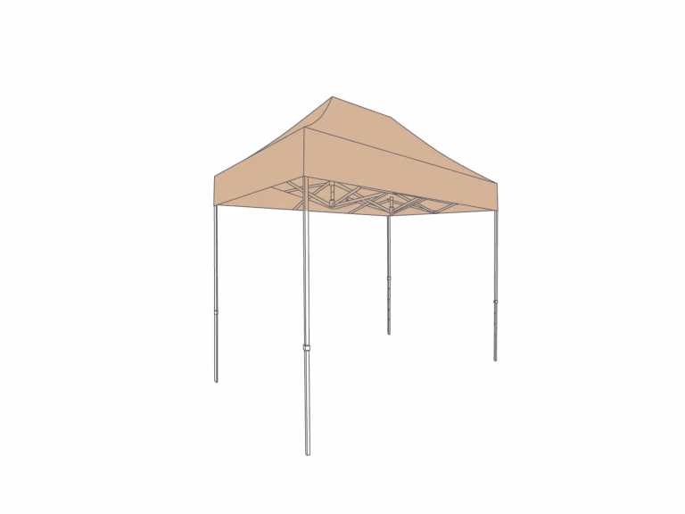 Vouwtent Dakzeil - 2 x 3m - PVC
