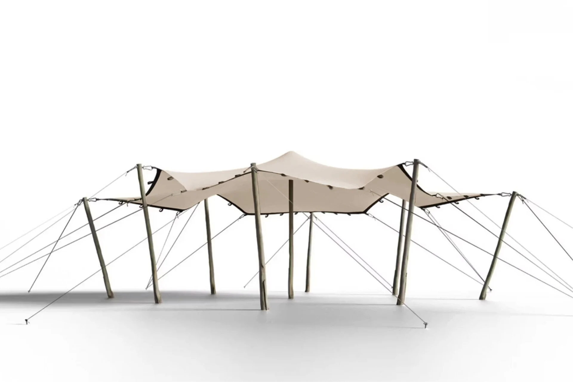 TRIFLEXX STRETCHTENT ZEIL (560 G/M²) MET LUSSEN - 6,5 X 6.5 M