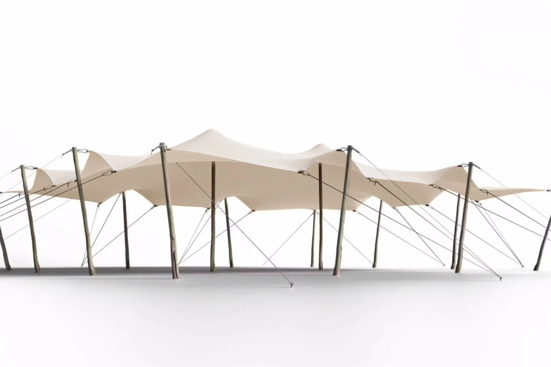 TRIFLEXX STRETCHTENT ZEIL (560 G/M²) MET LUSSEN - 8,5 X 12.5 M