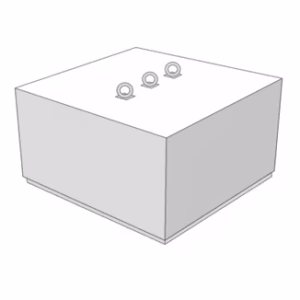 Hoes uit pvc voor betonblok 1000 kg Wit