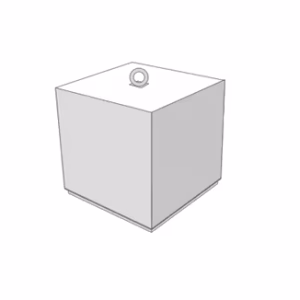 Hoes uit pvc voor betonblok 145 kg Wit