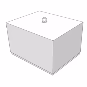 Hoes uit pvc voor betonblok 340 kg Wit