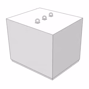 Hoes uit pvc voor betonblok 650 kg Wit