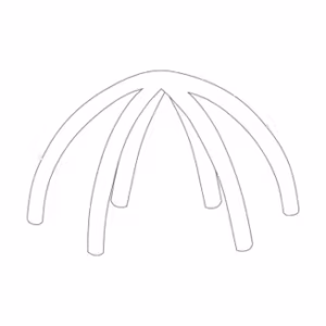 Opblaasbare tent Galaxy opblaasbaar frame 8x8m Wit