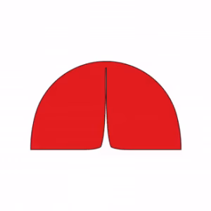 Opblaasbare tent Globe Zijwand deur (verticale rits) - 3m Rood
