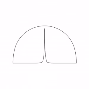 Opblaasbare tent Globe Zijwand deur (verticale rits) - 3m Wit