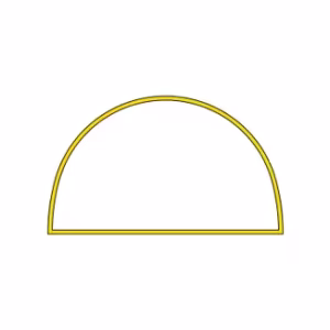 Opblaasbare tent Globe Zijwand panorama raam - 3m Geel