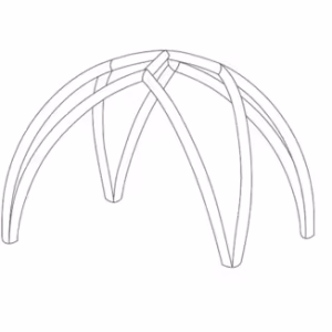 Opblaasbare tent Zodiac opblaasbaar frame 4mx4m Wit