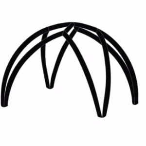 Opblaasbare tent Zodiac opblaasbaar frame 4mx4m Zwart