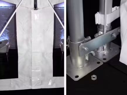 PVC verbinding voor 2 keder pagodetenten