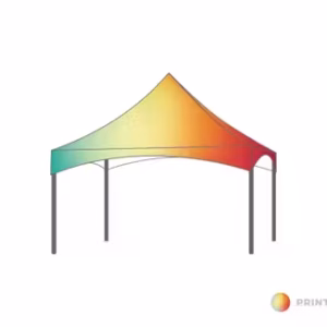 Pagodetent Dakzeil pagode 4 x 4 m bedrukt