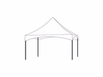 Pagodetent Dakzeil pagode 3 x 3 m