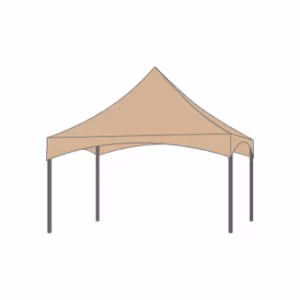 Pagodetent Dakzeil pagode 4 x 4 m zand