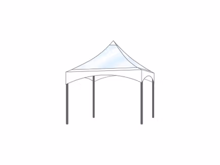 Pagodetent dakzeil pagode 3x3m Panorama