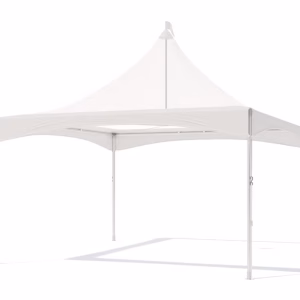 Pagodetent keder met panorama dakzeil bedrukt - zonder zijwanden - 4x4m
