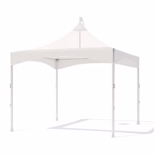 Pagodetent keder met panorama dakzeil wit - zonder zijwanden - 3x3m