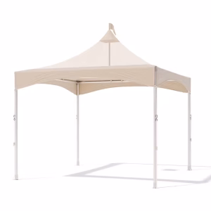 Pagodetent keder met panorama dakzeil zand - zonder zijwanden - 3x3m