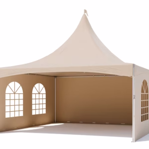 Pagodetent keder ronde palen - incl zijwanden - 5x5m Zand