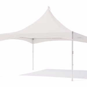 Pagodetent keder ronde palen - zonder zijwanden - 4x4m Wit