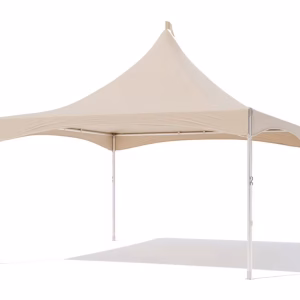 Pagodetent keder ronde palen - zonder zijwanden - 4x4m Zand