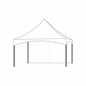 Pagodetent keder zijwand 4m Wit