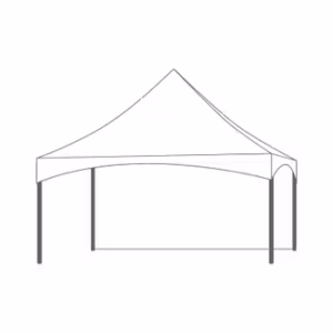 Pagodetent keder zijwand 5m Wit