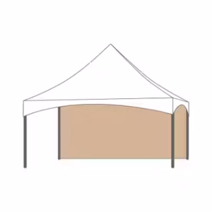 Pagodetent keder zijwand 5m Zand