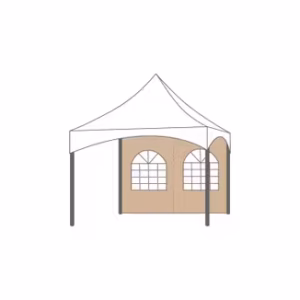 Pagodetent keder zijwand raam 3m Zand