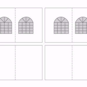 Pagodetent keder zijwandenset 3x3m Wit