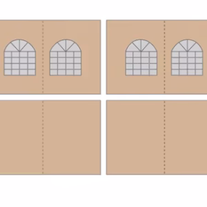 Pagodetent keder zijwandenset 3x3m Zand