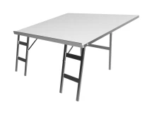 Schuine primeurtafel – Priscilla - aluminium – 120 × 150 cm – hoogte 60/90 cm met blad