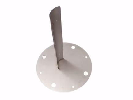 RVS voet voor houten middenpaal stretchtent - inclusief schroeven