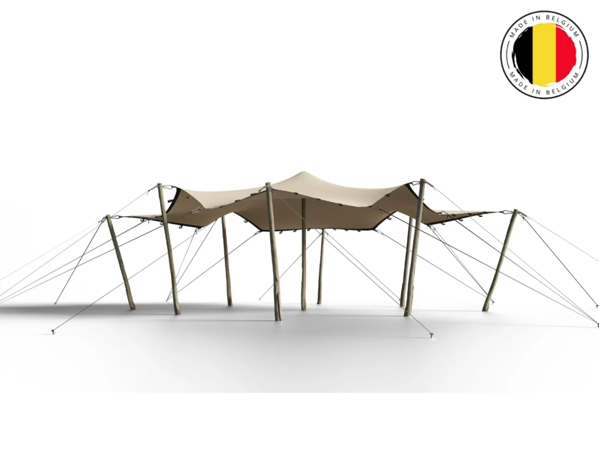TRIFLEXX STRETCH TENT CANVAS (560 G/M²) WITH EYES - 6.5 X 5 M