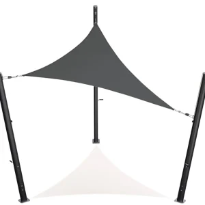 Schaduwdoek - driehoek - 3 x 3 x 3 m donkergrijs