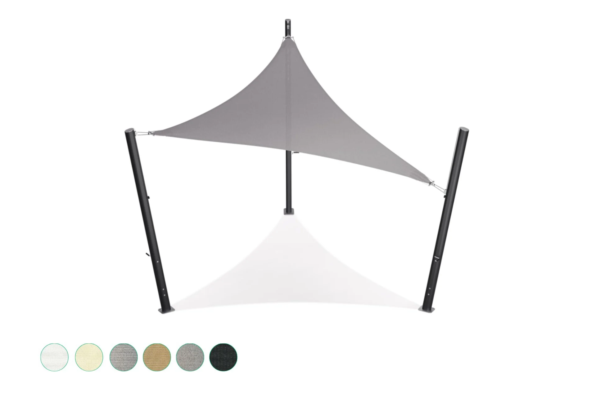 Schaduwdoek - driehoek - 3 x 3 x 3 m