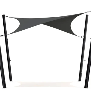 Sonnenschutzvlies – quadratisch – 3 x 3 m, dunkelgrau 2