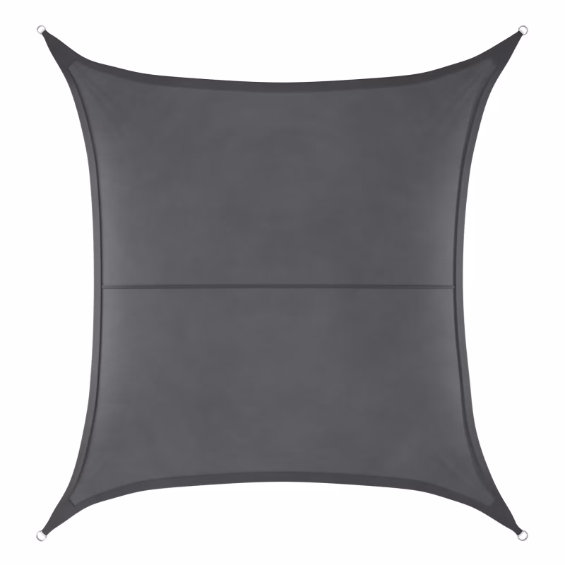 Schaduwdoek - vierkant - 3 x 3 m donkergrijs